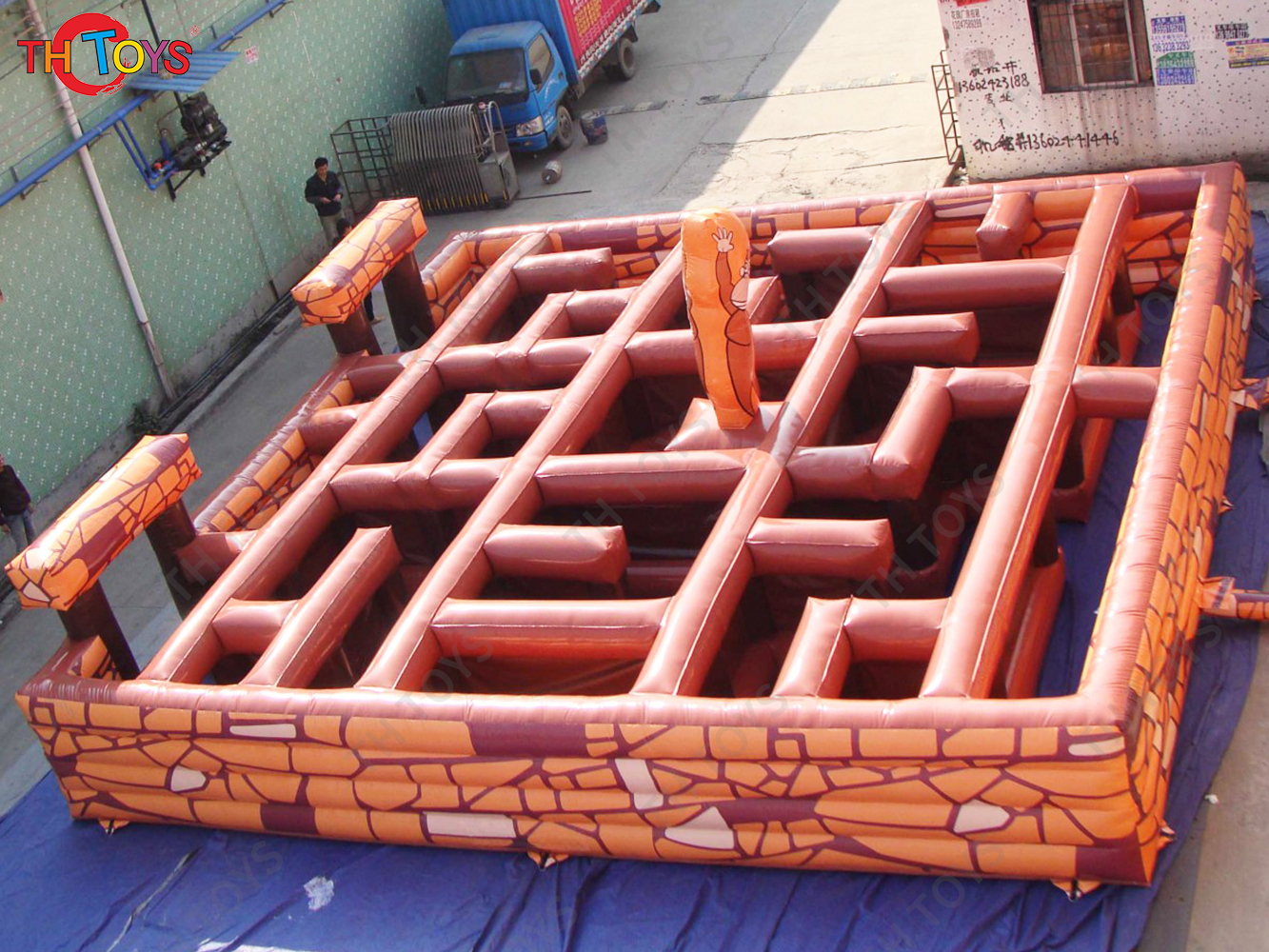 Giant Inflatable Labyrinth Obstacle Courses, Inflatable Animal Jungle Maze laser tag game arena for sale
