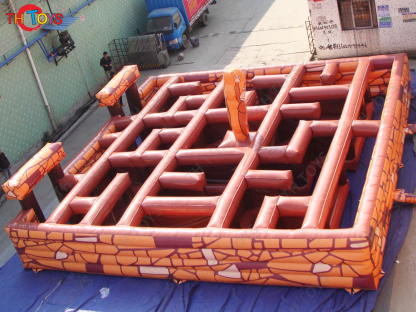 Giant Inflatable Labyrinth Obstacle Courses, Inflatable Animal Jungle Maze laser tag game arena for sale