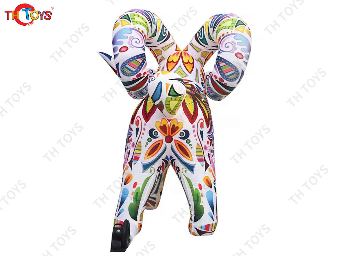 Colorful Giant Inflatable Goat With Led Lights Large Inflatable  Animal Cartoon For Outdoor Advertising