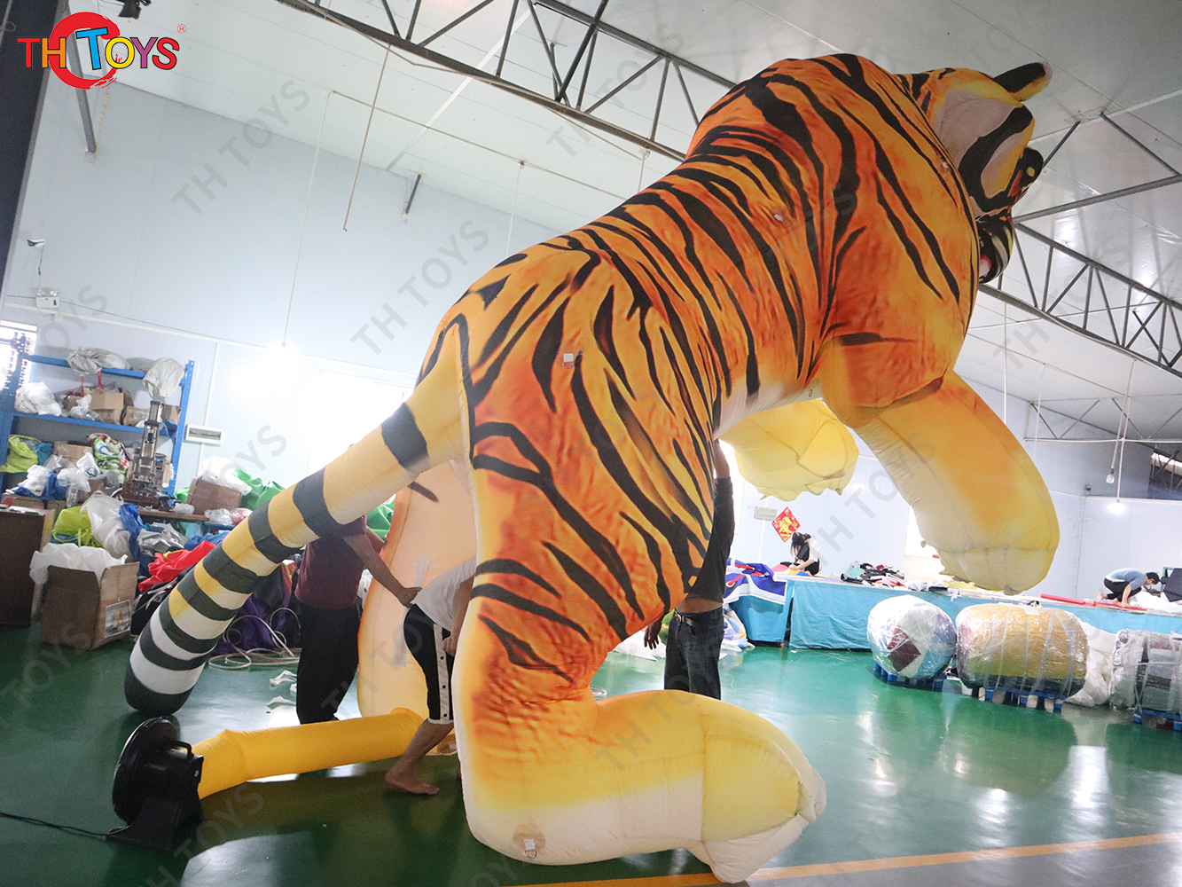 customized New Year Giant Inflatable Standing Up Tiger for Display