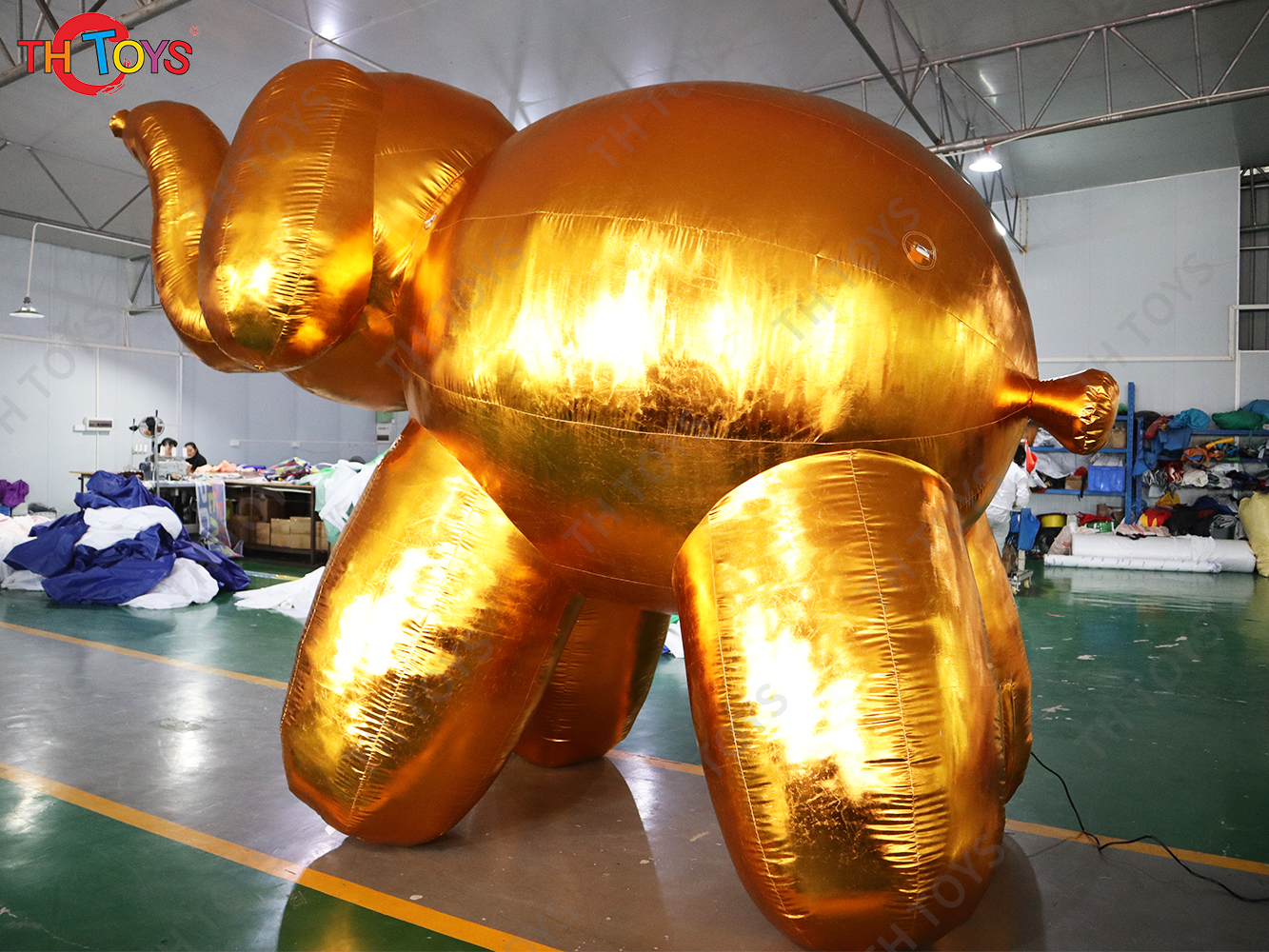 3m 10ft Inflatable Golden Elephant,customized inflatable Elephant Animal Mascot Balloon for Advertising