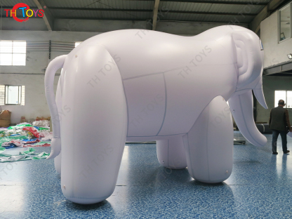 Outdoor Advertising Inflatable Elephant Replica Ground Balloon Giant Pink Inflatable Elephant Model