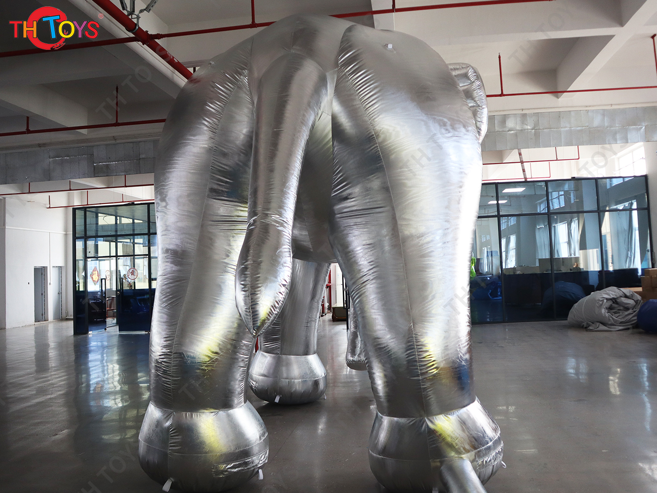 inflatable Decorative Silver elephant, 4m Custom Interactive Inflatable elephant balloon for Promotion