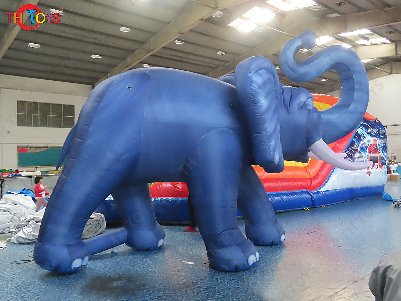 Golden Inflatable Elephant Model Blow Up Animal Balloon for Decoration Advertising