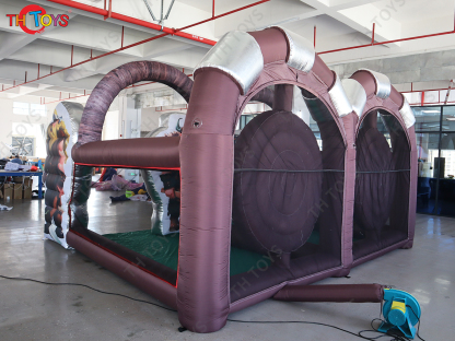 6x5m New Inflatable Axe Throwing Target Game With Blower & Axes Inflatable Interactive Games For Party Events