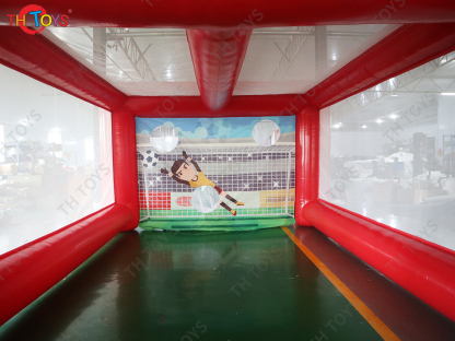 4x3m Inflatable Football Shoot Out Game Inflatable Football Kicking Shooting Goal