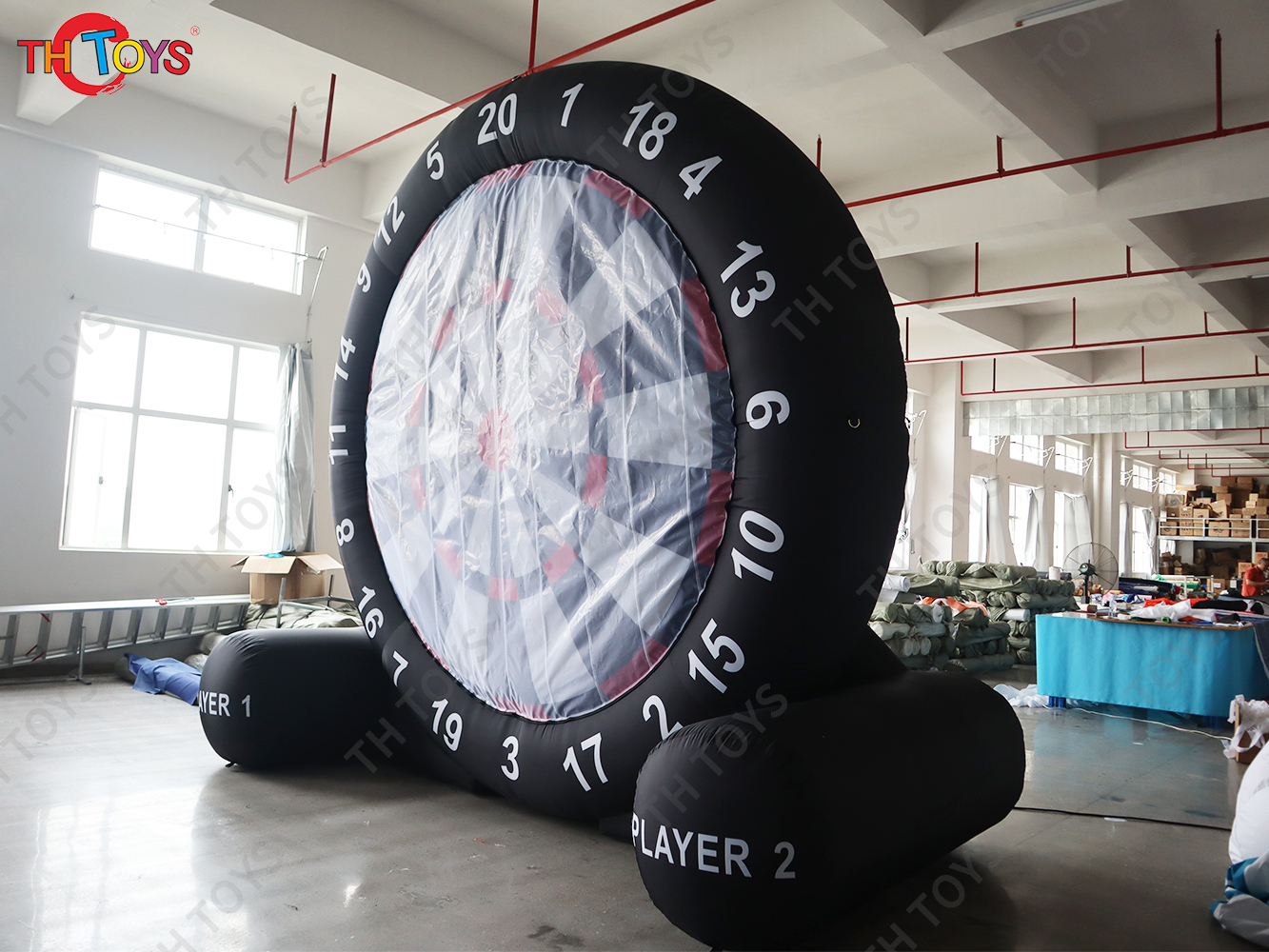 Giant Inflatable Football Dart Board Carnival Game Toys Outdoor Kids Blow Up Soccer Shooting Dart Toy
