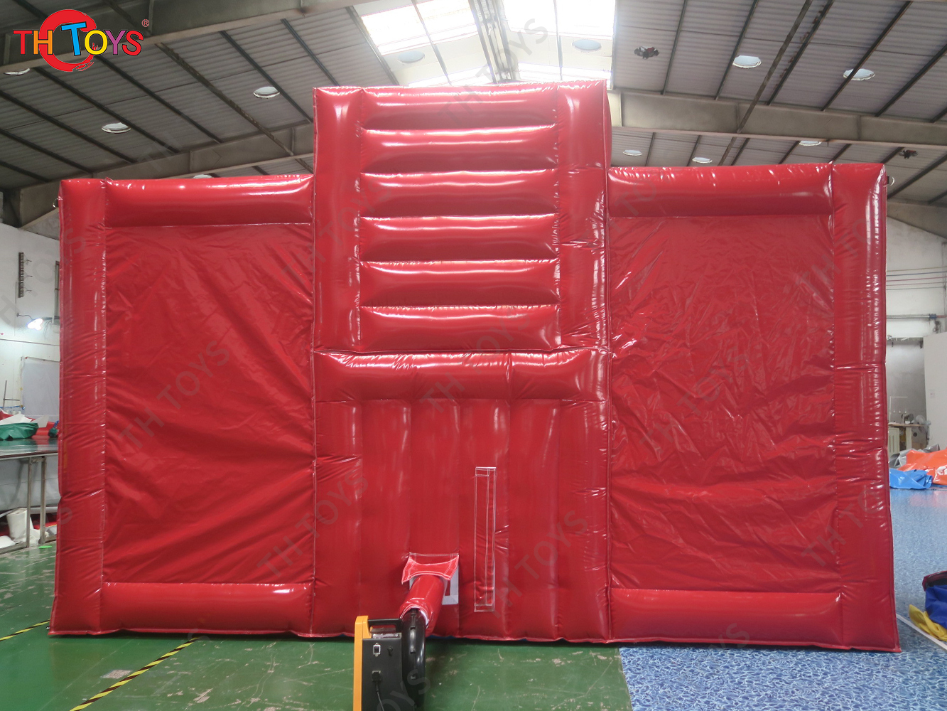 Commercial 3 in 1 Ball Shooting Inflatable Carnival Game Toys Rugby Goal Football Basketball Toss Inflatable Team Building Games