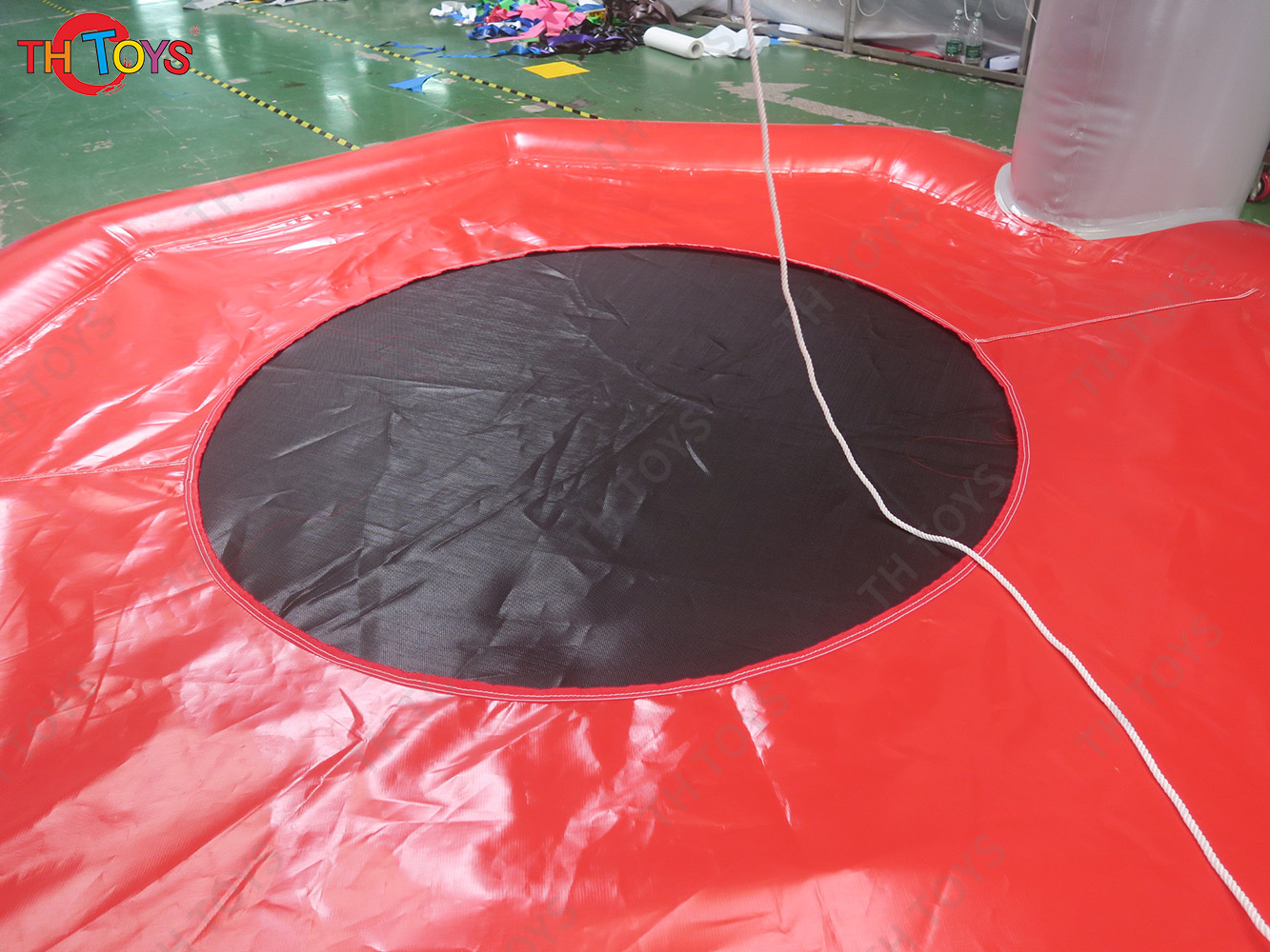 Inflatable Bungee Jump Game Airtight Inflatable Bounce Jumping Trampoline For Kids N Adults