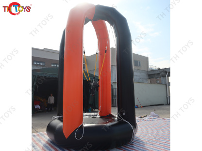 Inflatable Bungee Jump Game Airtight Inflatable Bounce Jumping Trampoline For Kids N Adults