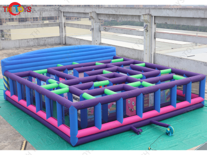 10x10m 33x33ft outdoor inflatable maze,circus theme fun house laser tag inflatable maze court