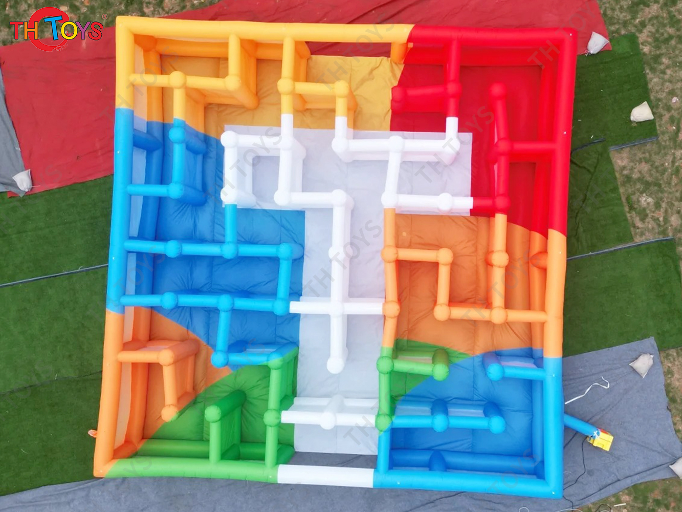 8x8m Team Building Inflatable Games Labyrinth, colorful giant Inflatable maze laser tag sport games