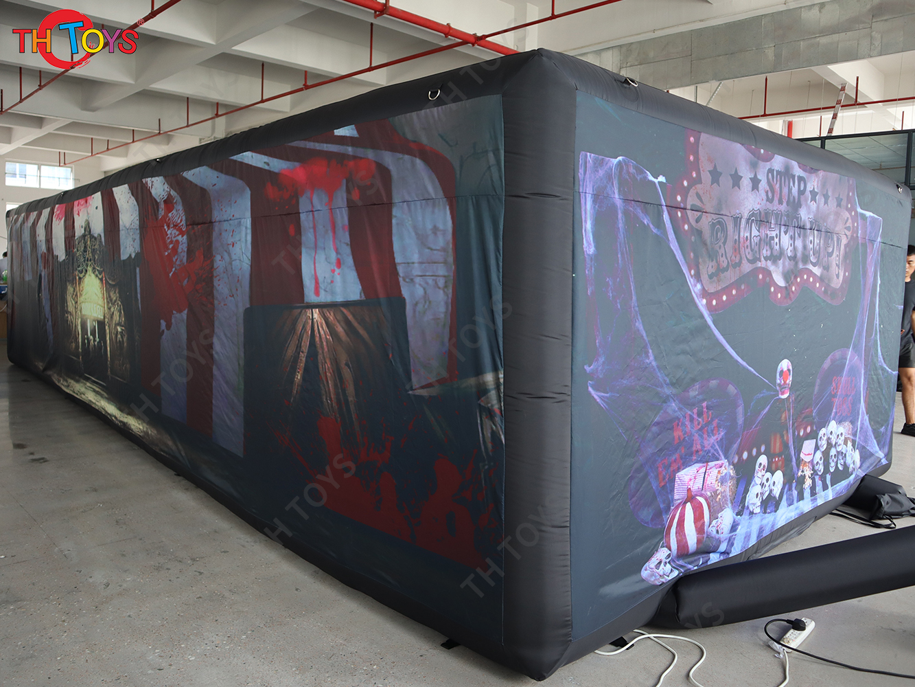 Custom Made Inflatable Halloween Haunted House Maze Blow Up Air Labyrinth Maze Challenge Game with Blower