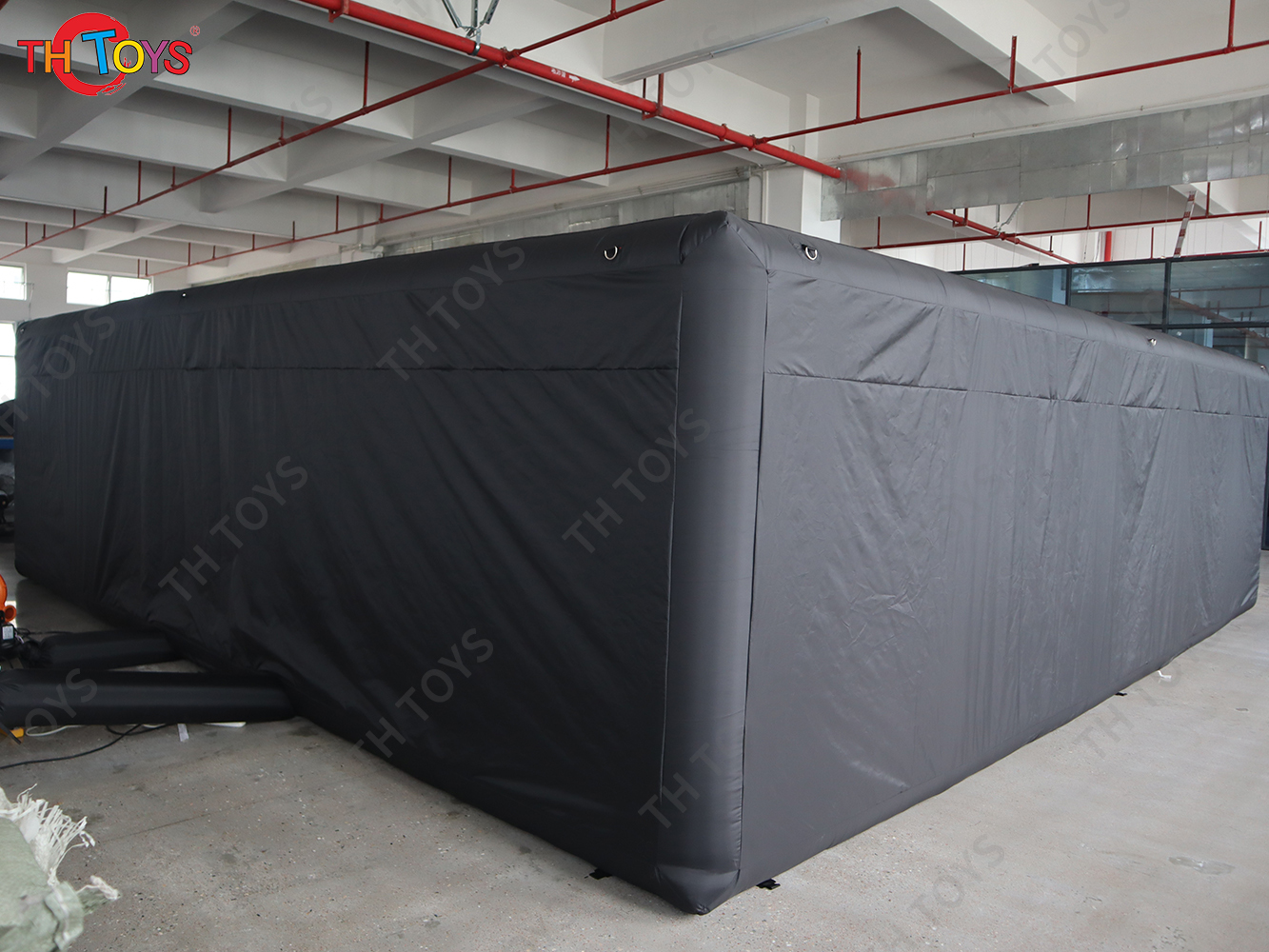 New Design Black Fun Maze Game Large Inflatable Halloween Haunted House Inflatable Haunted Labyrinth Maze for Outdoor Play