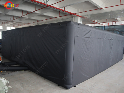 New Design Black Fun Maze Game Large Inflatable Halloween Haunted House Inflatable Haunted Labyrinth Maze for Outdoor Play