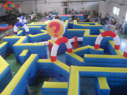 Customized labyrinth inflatable maze game for sale Inflatable Puzzel Game,free air ship to door