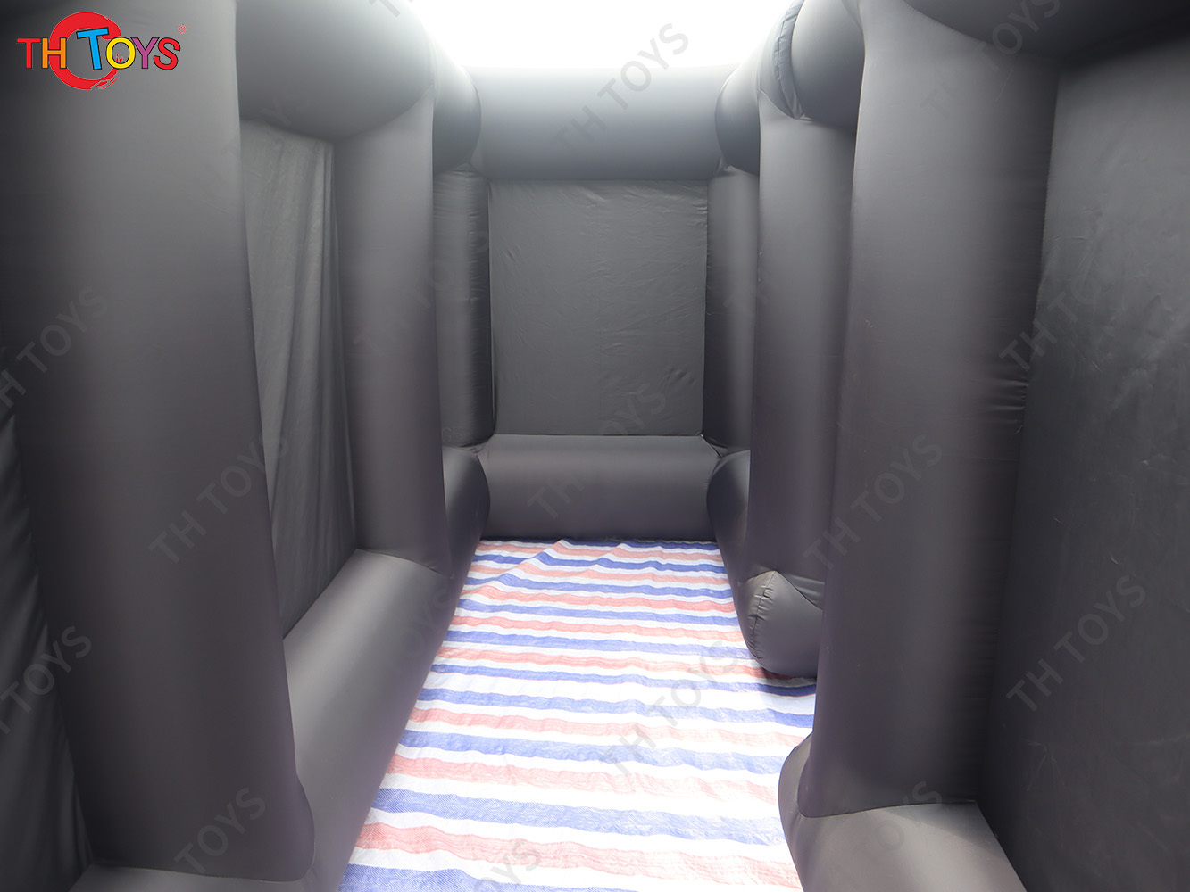 outdoor big inflatable haunted house escape room, full printing inflatable maze tag game course