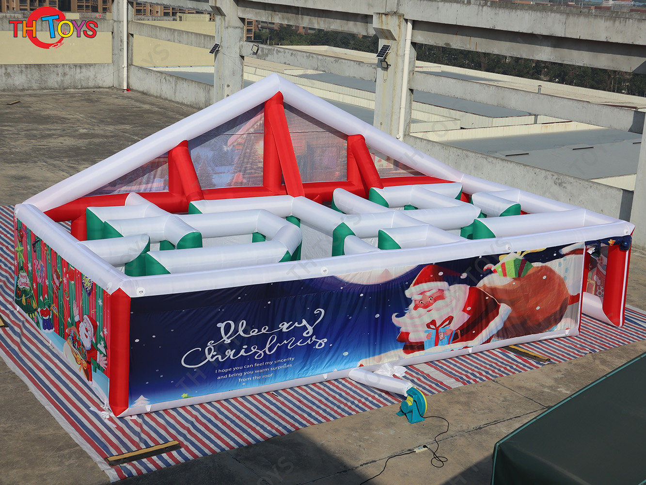outdoor portable Christmas inflatable maze, Halloween inflatable haunt house Labyrinth maze for kids n adults