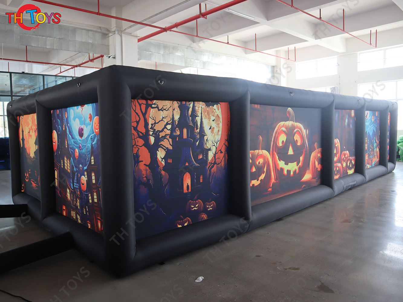 Newest Black Scary Inflatable Maze Arena Pumpkin Halloween Haunted House for sale