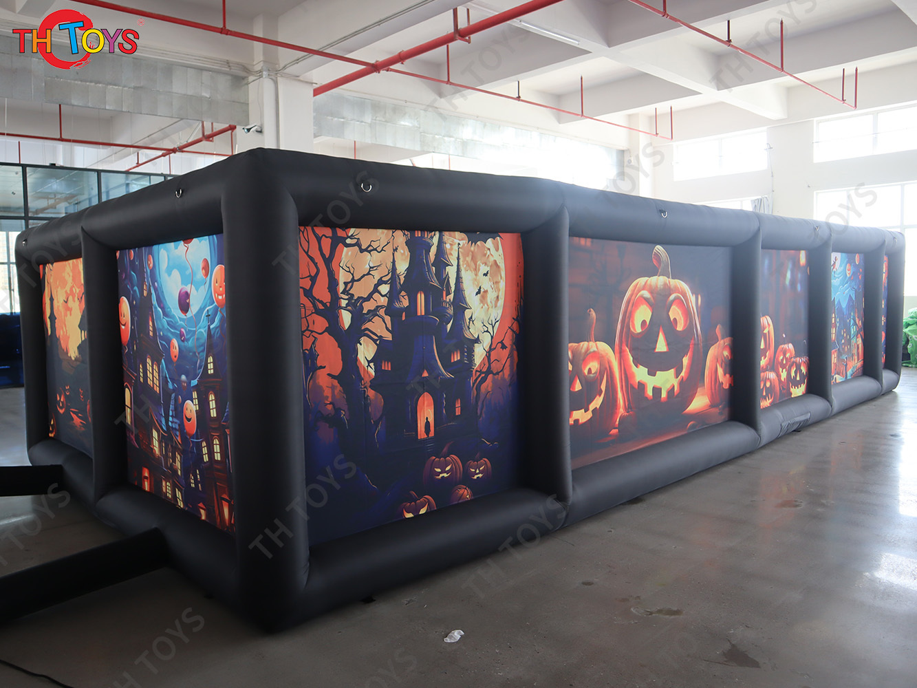 Newest Black Scary Inflatable Maze Arena Pumpkin Halloween Haunted House for sale