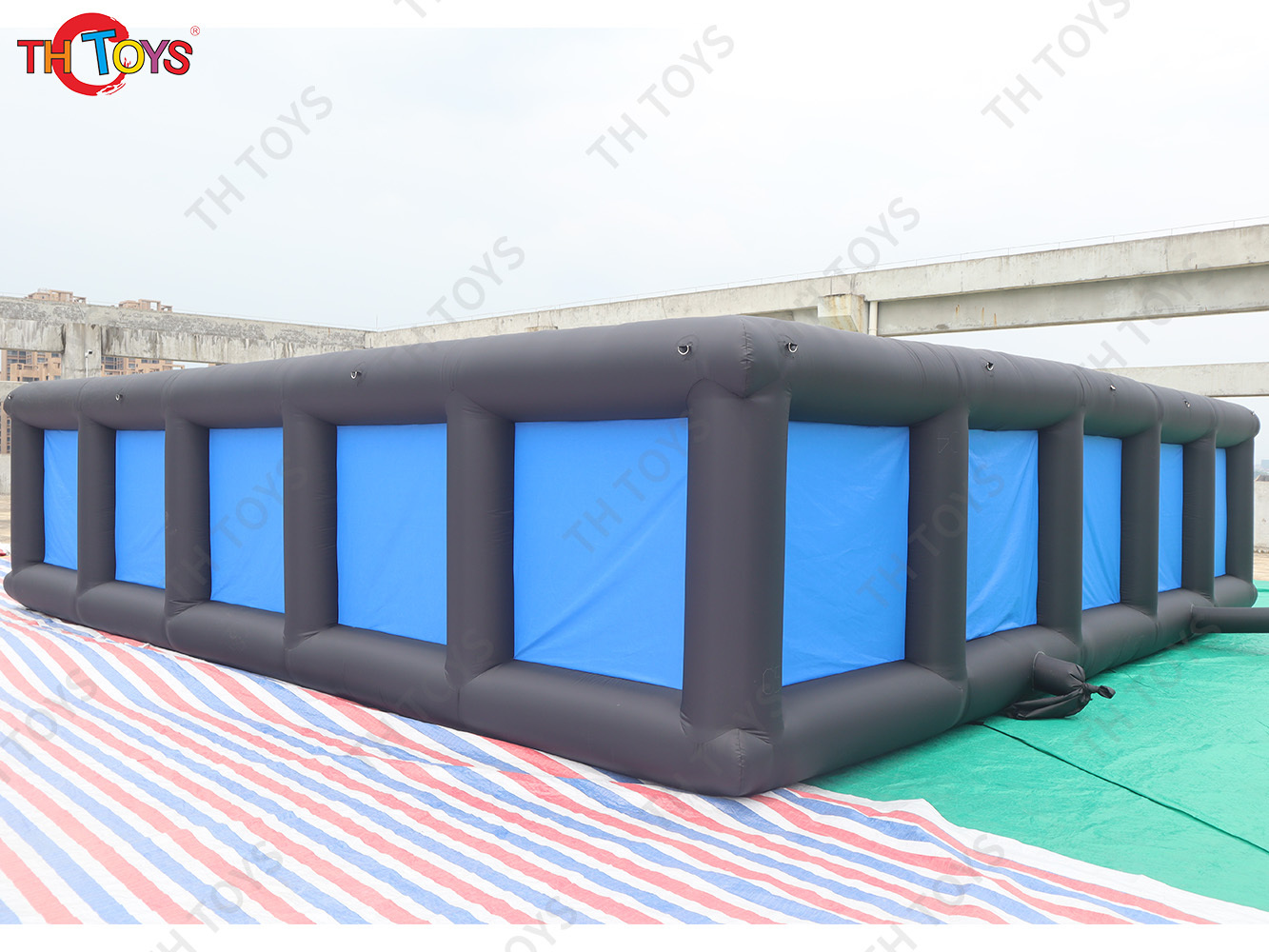 7m/8m/10m Optional Black Oxford Fabric Inflatable Maze Tag Blow Up Bounce Maze Arena Sport Game for Sale