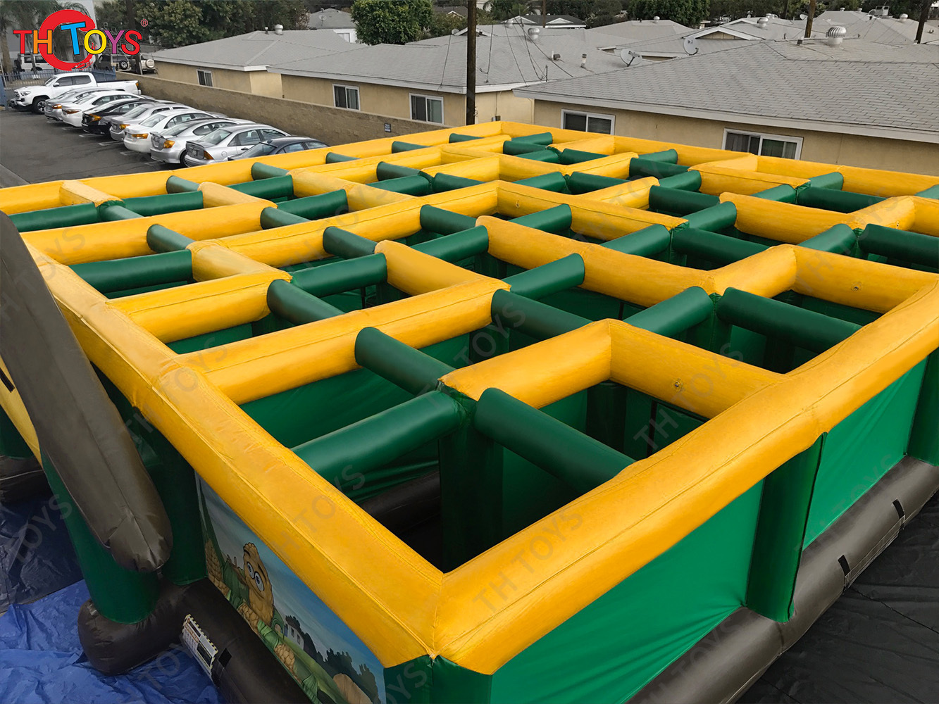 Giant Inflatable Corn Maze Arena Sports Game, outdoor portable Inflatable Haunted House obstacle Maze