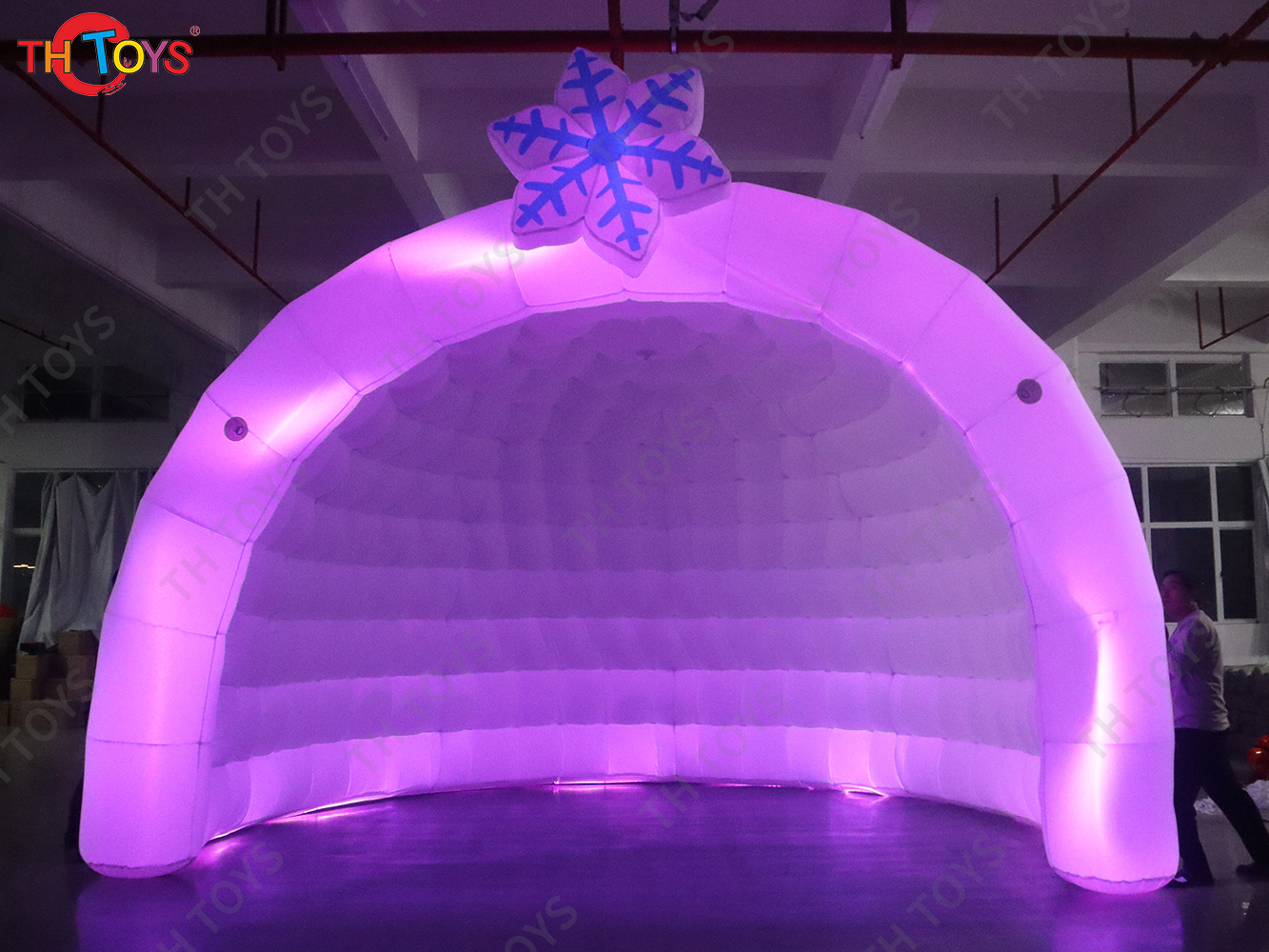 outdoor portable inflatable party tent, inflatable dome tent, blow up Snow Igloo with LED light