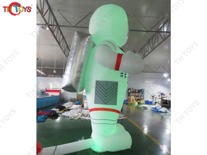 outdoor LED lighting giant inflatable astronaut model, blow up inflatable spaceman cartoon for events
