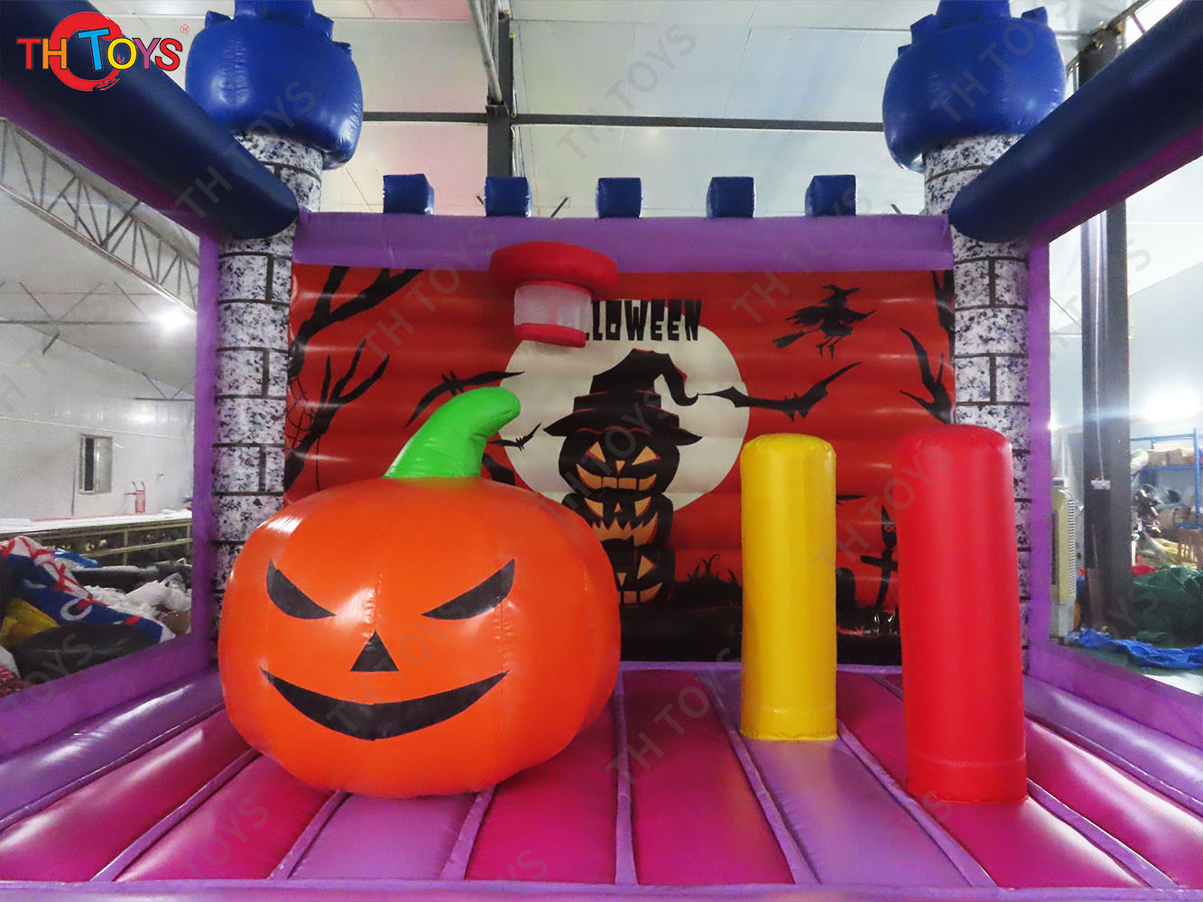 Inflatable Pumpkin Bounce House Air Bouncer Moonwalk Halloween Bouncy Castle for Party Event Rental