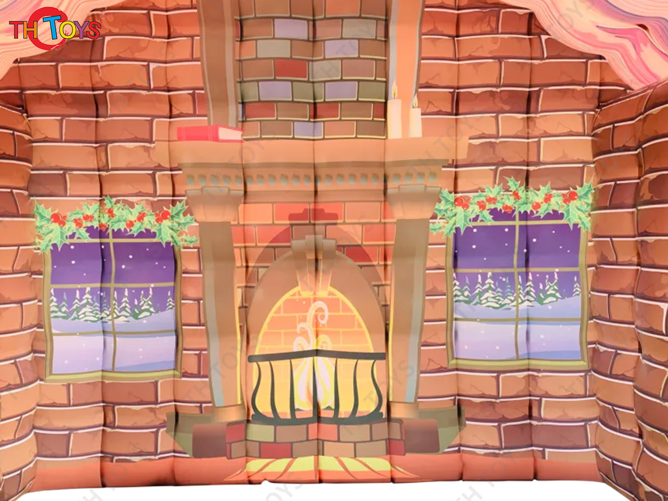 Inflatable Christmas Village with Fast Shipping Giant Santa House Christmas Inflatable Christmas Bar Inn with Blower