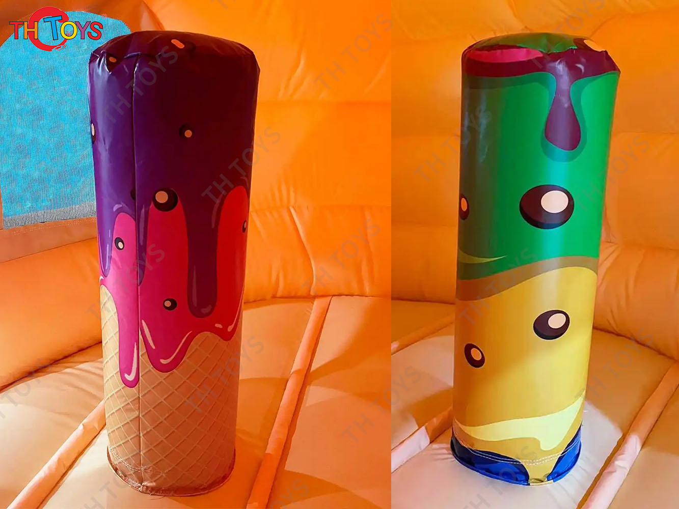 13x13ft Inflatable Bounce House Birthday Cake Theme Air Bouncy Castle Trampoline with Free Blower