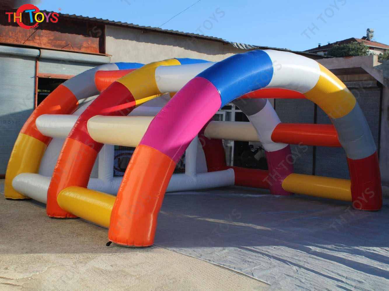 Commercial Inflatable Soccer Goal Football Shoot Out Game with Blower