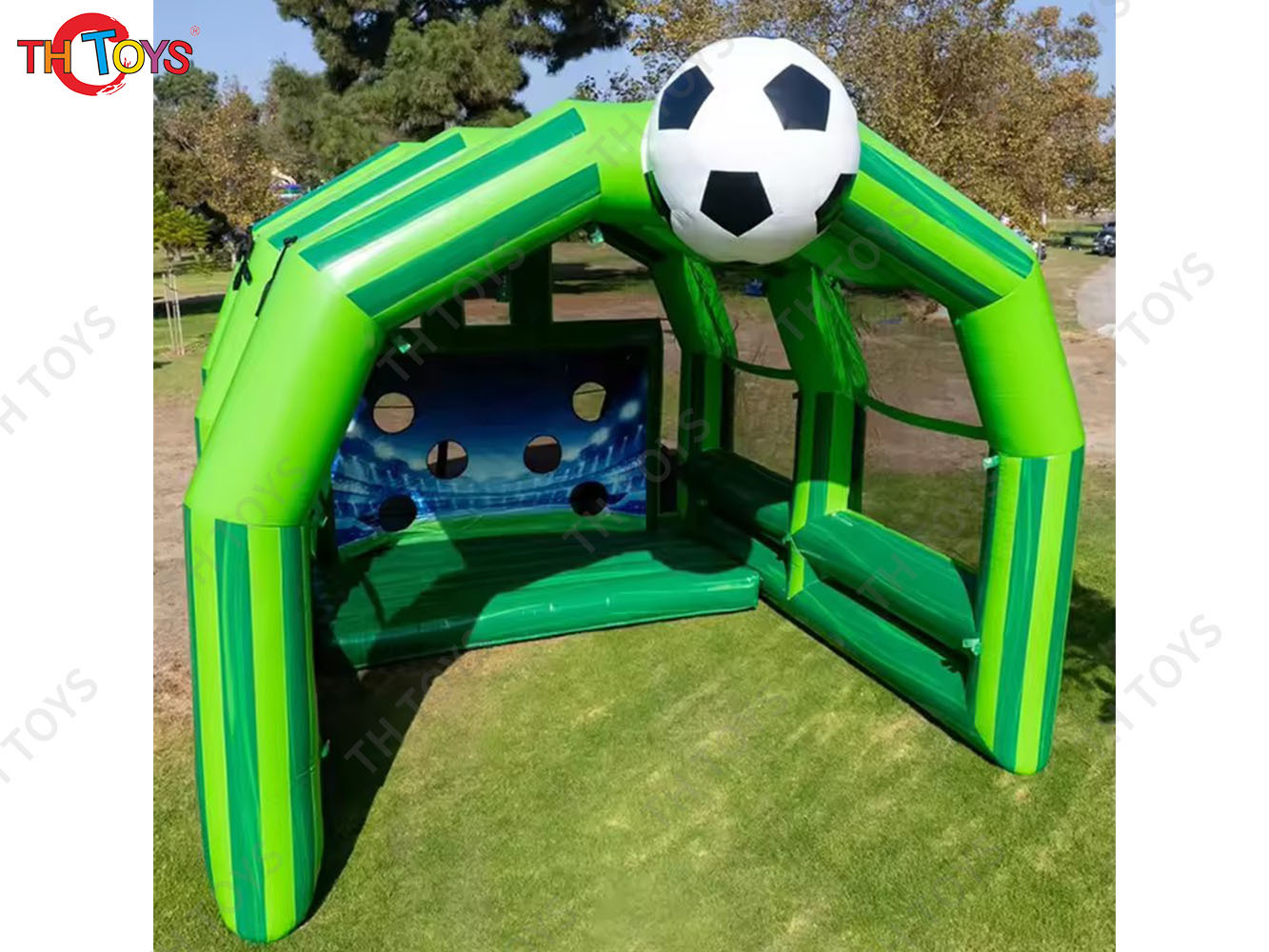 Commercial Inflatable Soccer Goal Football Shoot Out Game with Blower