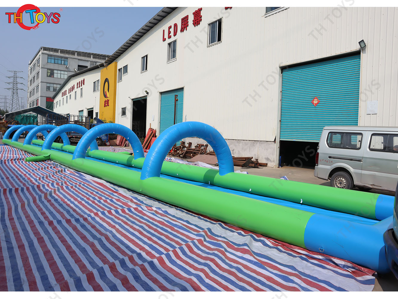 Commercial Inflatable Water Slide Outdoor Playground Inflatable Wet Slider Slip Summer Fun