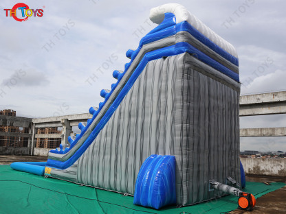 by ship to port,Inflatable Water Slide With Pool for commercial rent,giant inflatable slide slip summer toys