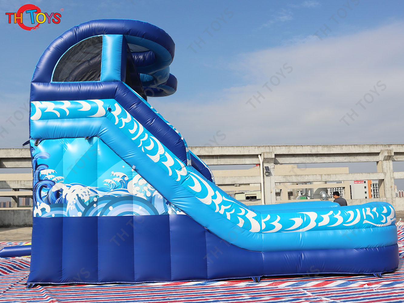 giant inflatable water slide, commercial inflatable water slide, dual lanes water slide amusement for kids N adults