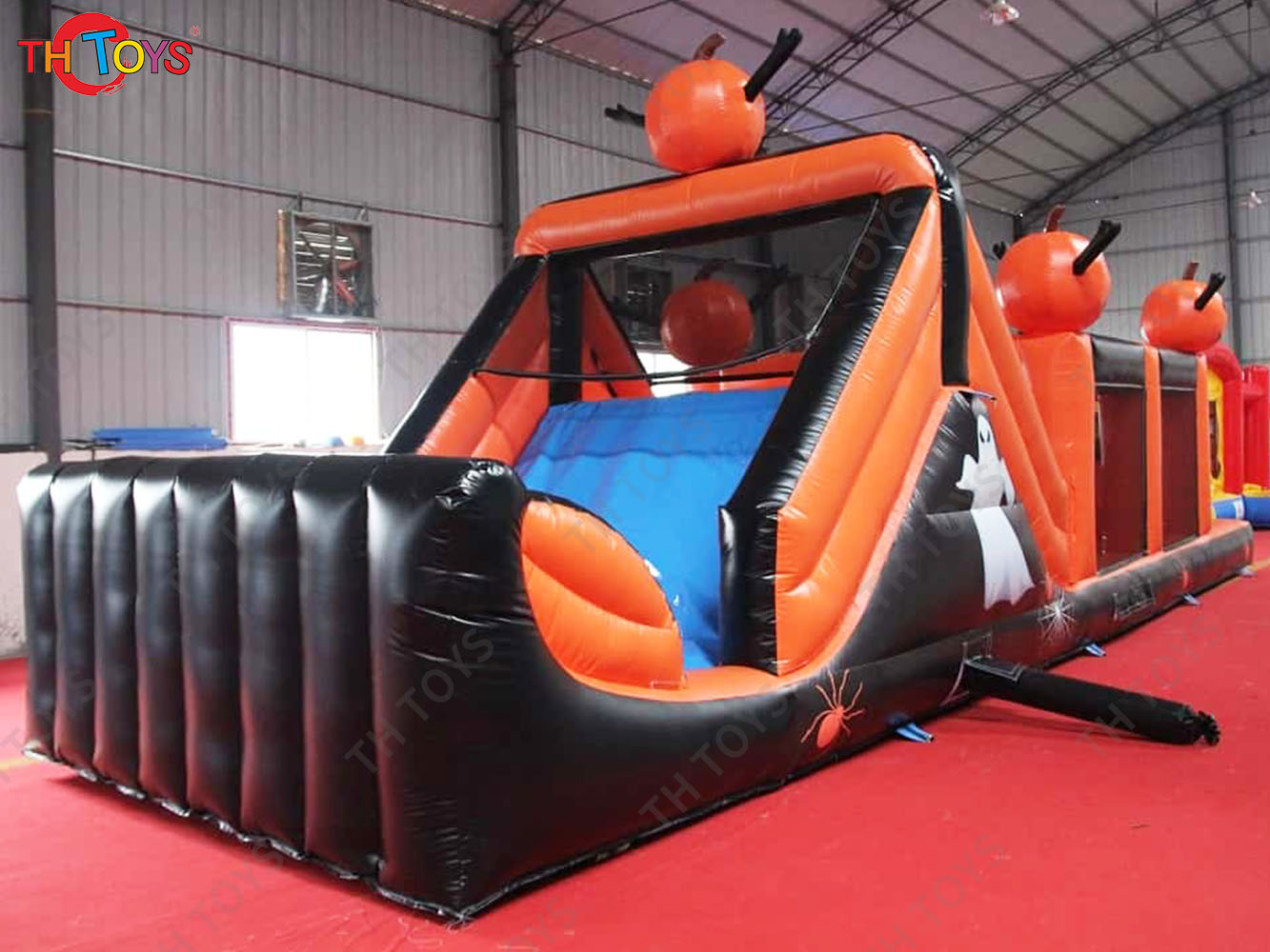 Commercial Halloween Obstacle Course, 2025 new Inflatables Haunted house Obstacle Course bouncy slide