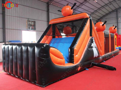 Commercial Halloween Obstacle Course, 2025 new Inflatables Haunted house Obstacle Course bouncy slide