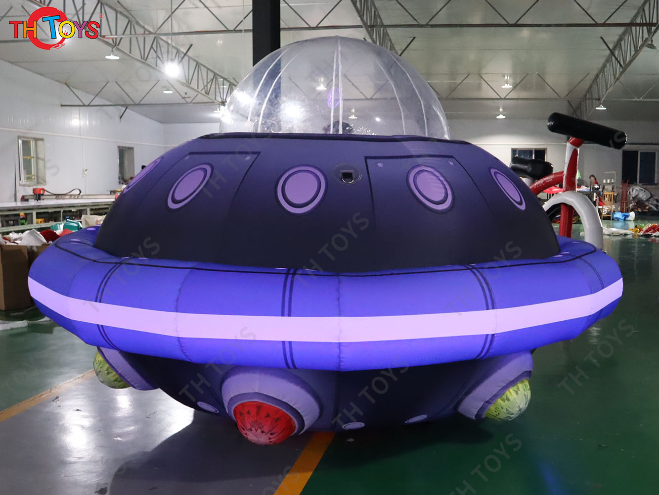 Giant Alien Inflatable UFO Flying Saucer Balloon Inflatable UFO Spaceship With Led Light Party Ideas Hanging Decorative Props