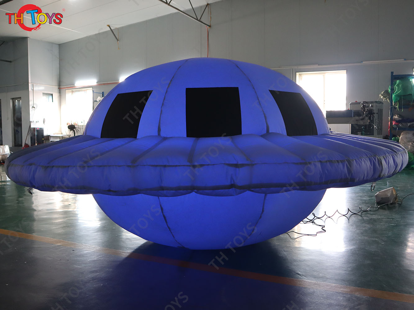 Giant Alien Inflatable UFO Flying Saucer Balloon Inflatable UFO Spaceship With Led Light Party Ideas Hanging Decorative Props