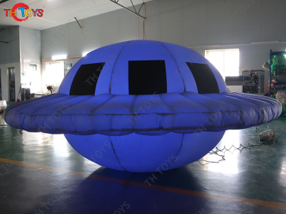 Giant Alien Inflatable UFO Flying Saucer Balloon Inflatable UFO Spaceship With Led Light Party Ideas Hanging Decorative Props