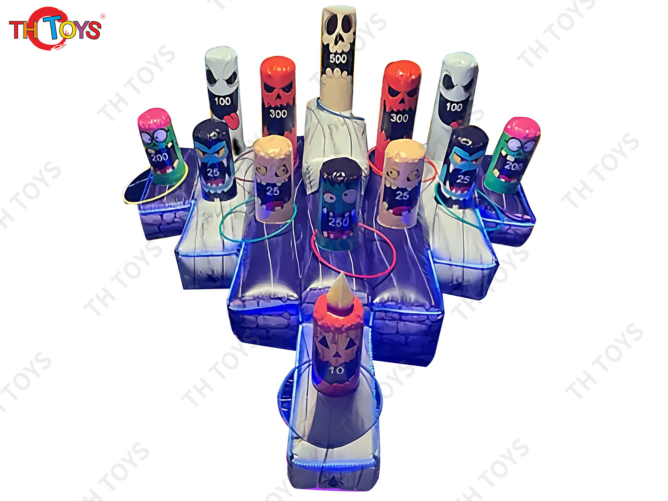 Halloween Inflatable Carnival games pumpkin Inflatable Ring Toss Game with light