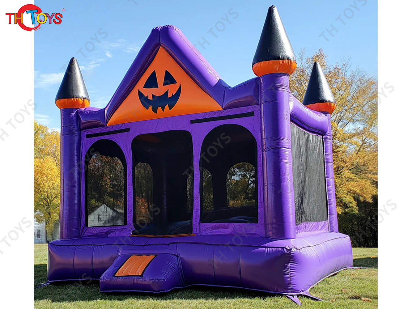 New Halloween Inflatable Castle Bouncy House pumpkin jumper house for sale