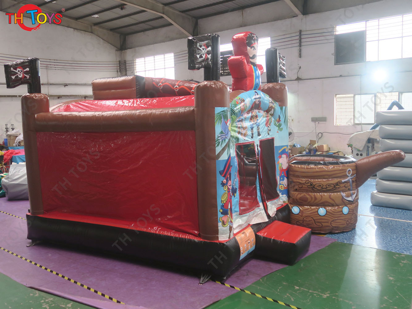 [Copy]Giant Inflatable Pirate Slide Pirate Boat Theme bouncer slide for Sale