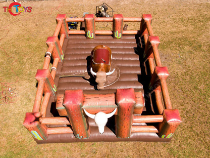 5x5m Mechanical Bull Riding For Carnivals Inflatable Rodeo Bull Game