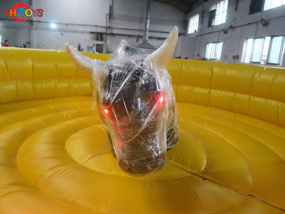 3 in 1 Mechanical Bull Riding Game Wipe Out Game Surfing Board Game With Same Base Inflatable Sport Carnival Games