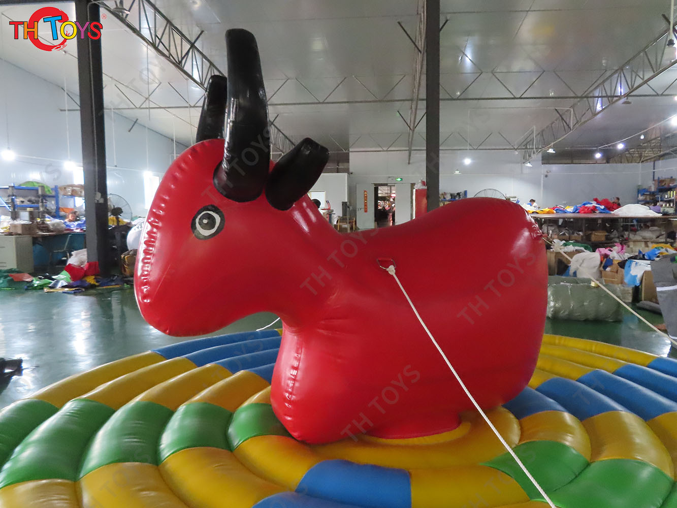 Inflatable Manual Human Bull Riding Sport Game pull-riding rodeo game inflatable bull fighting carnival Game