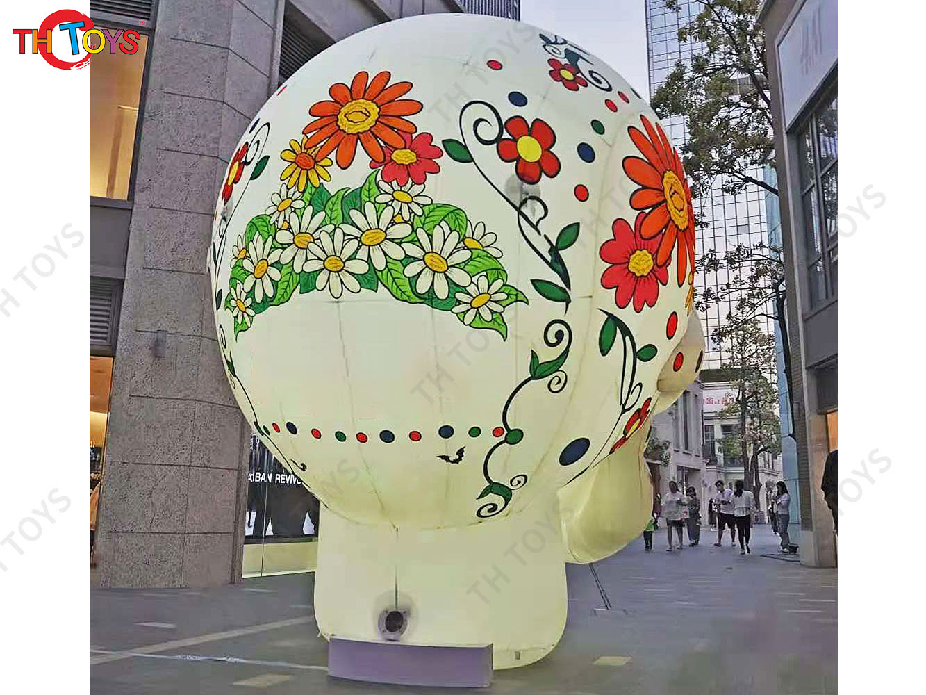 4m 13ft tall Halloween decoration Inflatable Skull Man model Ghost cartoon with light