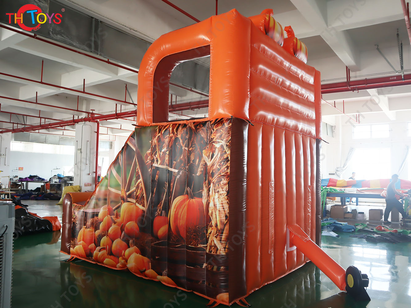 fast air shipping to door, Halloween inflatable pumpkin toss game baskatball hoop games for adults and children