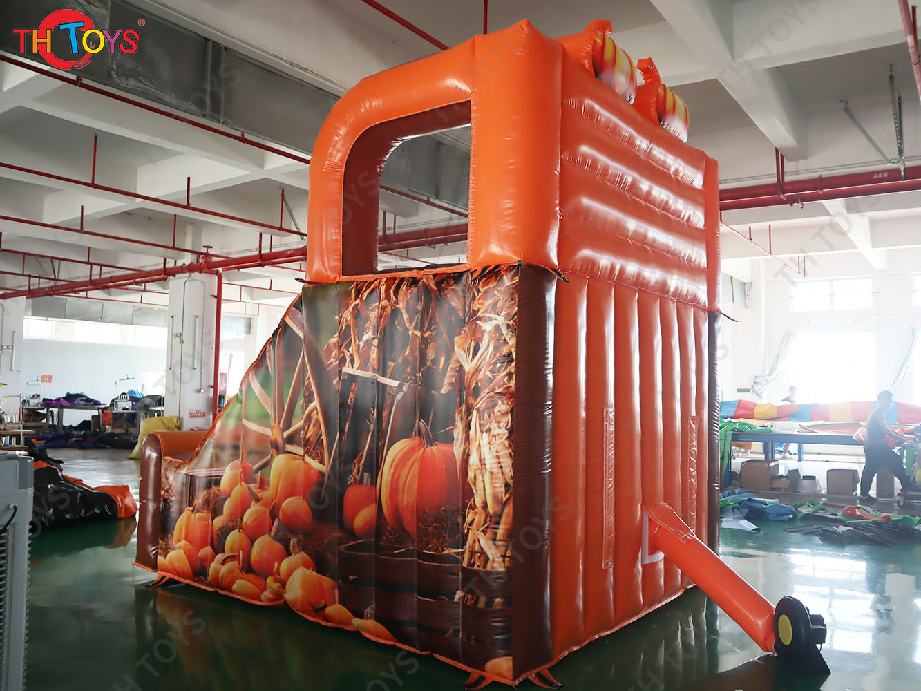 fast air shipping to door, Halloween inflatable pumpkin toss game baskatball hoop games for adults and children